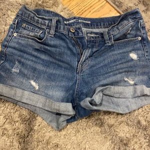A&E boyfriend jean shorts